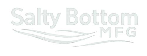 salty bottom mfg white logo